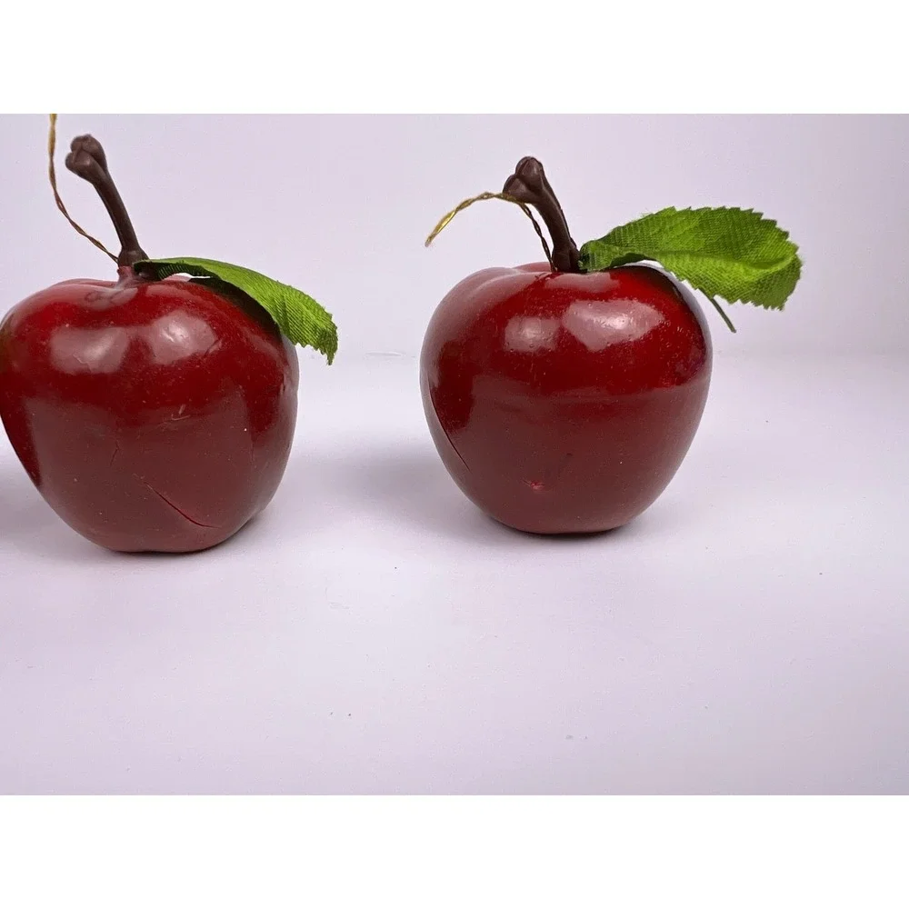 Set of 8 Mini Red Decorative Apples Realistic Faux Fruit‎ Home Decor Accent